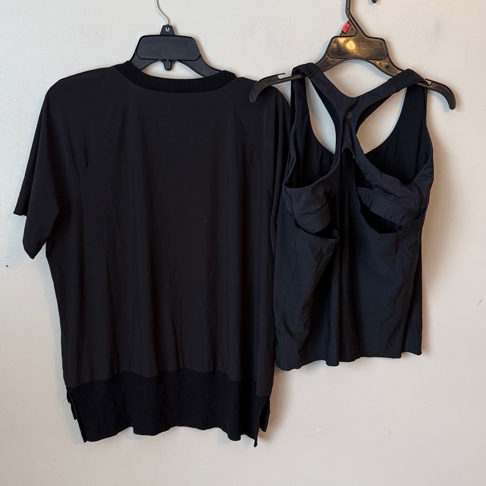 Athleta Black Ultimate 2-in-1 Support Top & Athleta Zeypher T Bundle - Picture 7 of 13